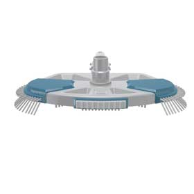 Balai haricot avec brosses piscine liner