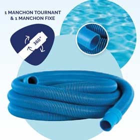 Tuyau flottant standard piscine manchon Ø 38 - Longueur (ml) 6